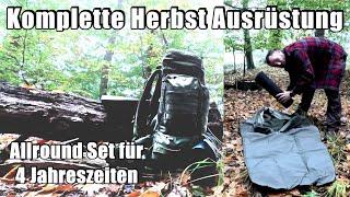 Komplette Herbst Ausrüstung  Allround Bushcraft Ausrüstung für 4 Jahreszeiten [upl. by Lysander]