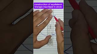 construction of equilateral triangle inside the circle construction compass [upl. by Anair952]