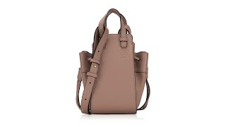 Loewe Grained Calfskin Hammock Mini Shoulder Bag Rose [upl. by Gnol378]