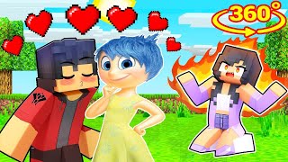 Aphmaus BOYFRIEND In Love With JOY INSIDE OUT 2 in Minecraft 360° [upl. by Casandra]