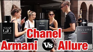 Acqua di Gio profumo vs Bleu de Chanel edp vs Allure homme sport eau extrême  fragrance test [upl. by Zamora]