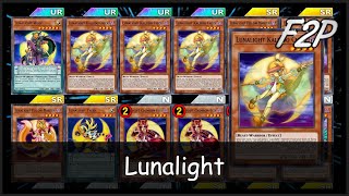 LUNALIGHT Post Deck Build Box  F2PP2W Deck Analysis amp Testing YuGiOh Duel Links [upl. by Ringsmuth]