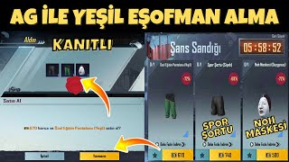 AG ile Özel Eğitim Pantolonu Yeşil Eşofman Spor Şortu ve Noh Maskesi Nasıl Alınır  PUBG Mobile [upl. by Assirk]