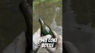 OLD COKE BOTTLE FOUND in Mud Creek in Savona New York Near Mint Condition [upl. by Arikahs]