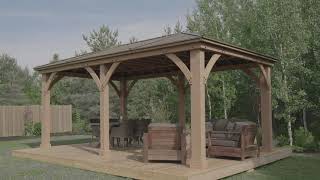 12 x 20 Wood Gazebo With Aluminium Roof [upl. by Holbrooke748]