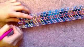 Rainbow loom How to make the XTwister Bracelet [upl. by Ziana]