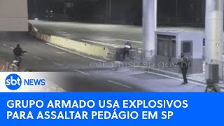 Grupo armado faz motoristas reféns em assalto a pedágio de São Paulo [upl. by Kcid]