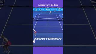 2024 MONTERREY Open R2 Andreeva vs Collins 16 63 63 wta tennistour highlights [upl. by Chadburn]