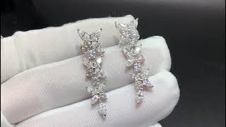 Tiffany Victoria Mixed Cluster Diamonds Platinum Drop Earrings tiffanyvictoria [upl. by Stine]