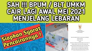 Bantuan BPUM  BLT UMKM Cair Awal Mei 2021 Menjelang Lebaran Kapan Jadwalnya [upl. by Marieann504]