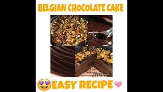 Belgian chocolate cakechocolate cake homemade Belgian cakeeggless belgian cakeeggless cake🎂🎂🍮 [upl. by Aihsenyt]