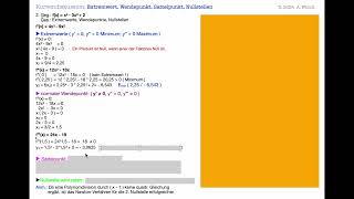 Kurvendiskussion III  Differenzialrechnung [upl. by Slemmer]