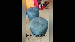 how to chari Pouffe Round blue Cushion [upl. by Chadabe938]