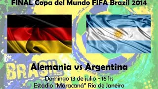 Alemania vs Argentina Final mundial 2014 JUEGO COMPLETO tv azteca [upl. by Sirovat930]