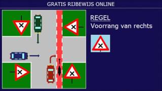 EXAMEN RIJBEWIJS B VRAGEN VOORRANG VOORRANGSREGELS 2 [upl. by Kingston551]