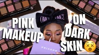 ABH NORVINA EYESHADOW PALETTE ON DARK SKIN  Andrea Renee [upl. by Alimrahs648]