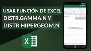 Cómo usar la función de EXCEL DISTRGAMMAN y DISTRHIPERGEOMN [upl. by Schilit]