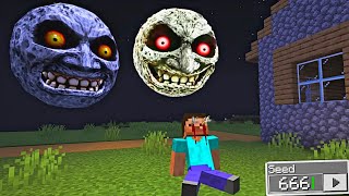 i Found Scary LUNAR MOON 😱 in Minecraft  Minecraft Lunar Moon [upl. by Trinette]