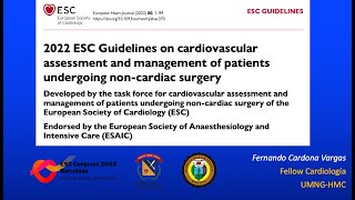 Parte 2 2022 ESC Guidelines on cardiovascular assessment and management of noncardiac surgery [upl. by Marb]