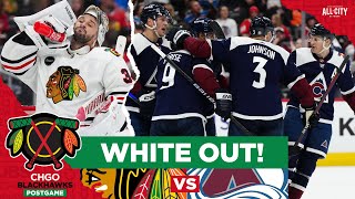 POSTGAME Petr Mrazek Chicago Blackhawks snowed over again by Avalanche  CHGO Blackhawks Podcast [upl. by Ellison464]