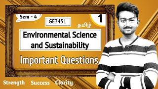 Environmental Science and Sustainability GE3451 EVS Important Questions Tamil Sem 4 July 10th Exam [upl. by Candy]