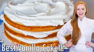 The BEST Vanilla Cake Recipe Perfect for Cakes amp Cupcakes [upl. by Yolanda982]