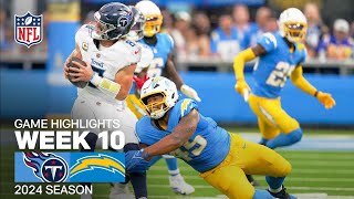 Tennessee Titans vs Los Angeles Chargers  2024 Week 10 Game Highlights [upl. by Atokad]