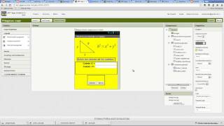 Appinventor Determinar la hipotenusa de un triángulo rectángulo [upl. by Beal]