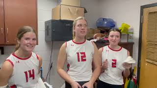 Postgame Interview Tunstall volleyballs Sadie Glasscock Lauren Torborg Avery Tucker [upl. by Courtund]