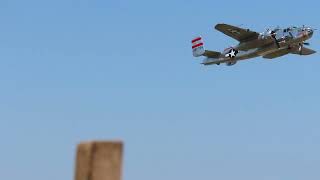 Level Bombing Pass by B25 Mitchell Bomber at Air Dot Show Orlando Sanford Florida [upl. by Zetnas]