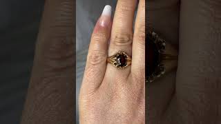 Vintage Art Deco 9ct Yellow Gold And Garnet Ring  Chester 1935 [upl. by Ajssatsan]