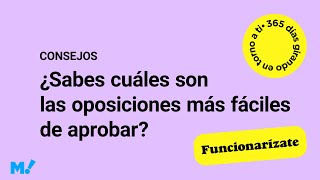 ¿Sabes cuáles son las oposiciones más fáciles de aprobar  Mundopositor 🌍 [upl. by Lagas]