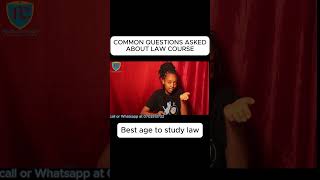 COMMON QUESTIONS ASKED ABOUT LAW COURSE BEST AGE TO STUDY LAW [upl. by Leuqar]