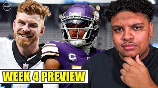 NFL Week 4 Preview Andy Dalton Revenge Game VikingsPackers Seahawks Can Upset Lions and More [upl. by Ydnes]