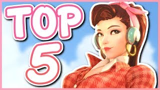 Overwatch  TOP 5 BEST DVA SKINS [upl. by Nelyk982]