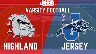 Highland IL vs Jersey IL Varsity Football [upl. by Kaleb]