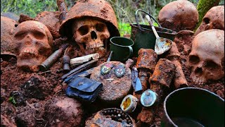 FOUND SOLDIERS OF THE SECOND WORLD WAR IN THE SWAMPS  WW2 METAL DETECTING [upl. by Retsam797]