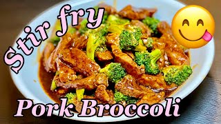 Pork Broccoli  Stir Fry  Easy Recipe [upl. by Lonna772]