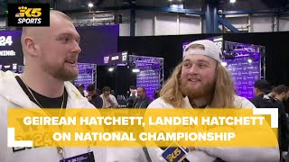 EXTENDED INTERVIEW UWs Geirean Hatchett and Landen Hatchett ahead of CFP National Championship [upl. by Lawton]