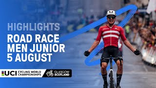 Men Junior Road Race Highlights  2023 UCI Cycling World Championships [upl. by Romain]