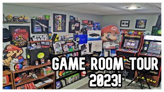 Game Room Tour 2023  LARGE MANCAVE  Retro GAME Collection AND MORE [upl. by Sparrow]