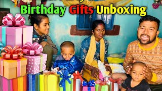 Birthday Gifts Unboxing  love marriage couple vlogs dailyvlogs vlog [upl. by Anidualc]