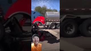 Peterbilt Oil Change truckernews truckdrivers trucking truckingtopics tankertruck cdlpretrip [upl. by Haya]