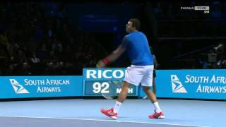 1111 ATP Finals London 2011 SF  Tsonga vs Berdychflv [upl. by Hynda]