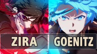 GBVSR🔥Zira Avatar Belial Vs Goenitz Gran🔥 High Level Gameplay [upl. by Ydnolem816]