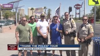 Man in Las Vegas on Thank the Police tour [upl. by Nellda]