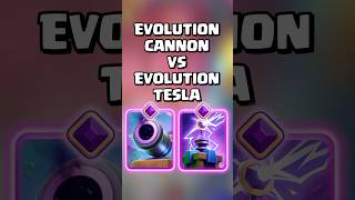 Evolution Cannon VS Evolution Tesla 🤔 clashroyale shorts [upl. by Custer]