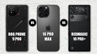 Asus Rog Phone 9 Pro Vs iPhone 16 Pro Max Vs Redmagic 10 Pro [upl. by Jedthus]