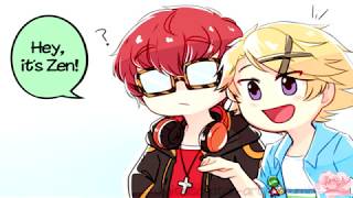 Mystic Messenger Comic Dub Zens dirty little secret [upl. by Strenta635]