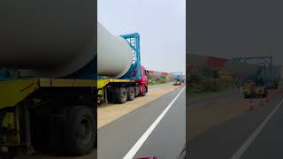 Windmill blades being transported on the highway windmill shorts [upl. by Ahcatan912]